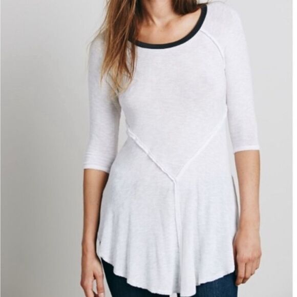 Intimately Free People Knit Tunic Top White Size L - Picture 1 of 7